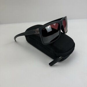 Serengeti Large Brera 8584 POT Matte Black Polarized Rectangle Sunglasses